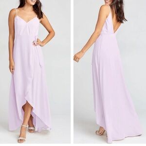 SMYM Mariah Wrap Dress Lilac Purple Bridesmaid